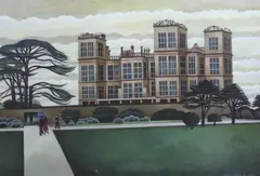 Hardwick Hall, Derbyshire by Alfred Daniels, 1980, oil and mixed, sold Jun 2024