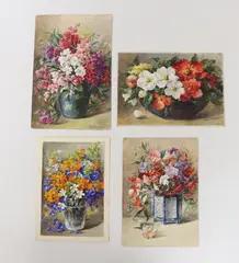 Begonias by Annie Pressland, watercolour, sold Jun 2024