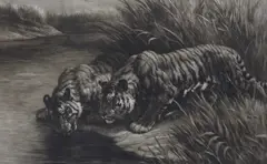 Thirst by Herbert Dicksee, etching, sold Jun 2024