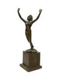 An Art Deco bronze of a nude lady by Remi Palmier, bronze, sold Jun 2024