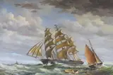 Maritime by Louis Jennings, oil on canvas, sold May 2024