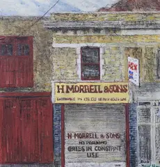 Contemporary by Jean Howell, oil on board, sold May 2024
