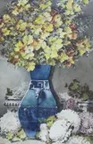 Still life of flowers in a vase by Eugène Morand, watercolour, offered May 2024