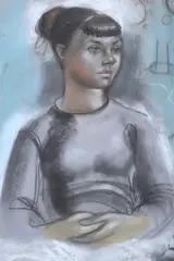 Study of a girl by S. Horne Shepherd, pastel, sold May 2024
