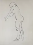French girl by Maxwell Stewart Simpson, 1924, etching, offered May 2024