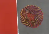 Red Sunflower by Ronald King, screenprint, offered May 2024