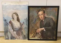 Study of a gentleman by Robert Dumont-Smith, oil on board, sold May 2024