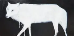 Night Wolf by Philippa Cannan, oil on canvas, sold May 2024