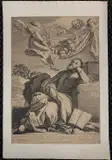 Vision of Saint Peter by Johannes Visscher, engraving, sold Oct 2024