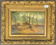 Spring in the Woods by Albert Starling, oil on board, sold Aug 2024