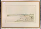 Morston from the Creek by Jason Partner, watercolour, sold Aug 2024
