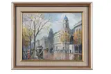 View of Whitehall by Roland Davies, oil on board, sold Jul 2024
