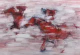 Pipped At The Post by Alasdair Banks, mixed media, sold Jul 2024