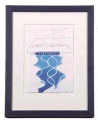 A Drawing Retrospective by David Hockney Om Ch, ink, sold Jul 2024