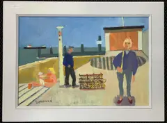 Lifeboat Station West End Sheringham by Derek Inwood, oil on board, sold Jul 2024