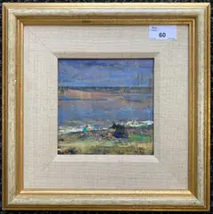 Windy Day, Walberswick by Jason Bowyer, oil on board, sold Jul 2024
