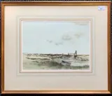 A Walk Before Breakfast by Phillip Gardner, watercolour, sold Jul 2024