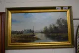 A Broadland scene by Charles Frederick Rump, oil on board, sold Jul 2024