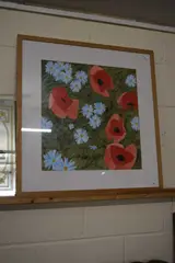 Poppie I by John Brunsden, 1997, acrylic and watercolour, sold Jul 2024