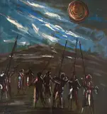 The Savinellis by Andrew Vicari, oil on panel, sold Mar 2025