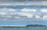 'Sky above Flat Holm by Patricia Aithie, oil and pastel, sold Mar 2025