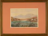Snowden from Capel Curig by Thomas Prytherch, 1912, watercolour, offered Mar 2025