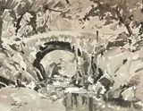 Untitled by Will Evans, ink, offered Mar 2025
