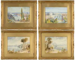 Rome by Andrea Vasari, watercolor, sold Mar 2025