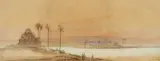 watercolour - Ruins near Isle of Rhoda, Cairo by Augustus Osborne Lamplough, watercolour, sold Mar 2025