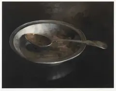 Spoon and Plate by John Macfarlane, print, sold Mar 2025