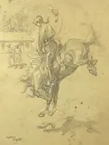 Untitled by Ernest Smythe, pencil, sold Mar 2025