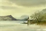Llyn Dinas, Gwynant Valley by David Weston, watercolour, sold Mar 2025