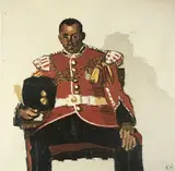 Colour print - 'Corporal Pritchard by Kyffin Williams, print, sold Feb 2025