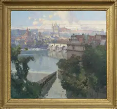 Large by Jaroslav Šetelík, oil on canvas, sold Jan 2025