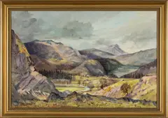 Mt Snowdon from Bedd Gelert by Alwyn Crawshaw, oil on canvas, sold Jan 2025
