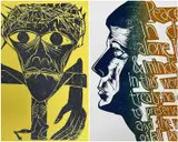 Untitled by Paul Peter Piech, 1970, woodcut, sold Jan 2025