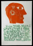 Untitled by Paul Peter Piech, 1990, woodcut, sold Jan 2025
