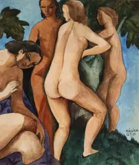 Untitled by Béla Kádár, gouache, offered Jan 2025