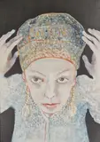The Hat by Jacqueline Alkema, oil on panel, sold Nov 2024