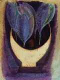 Blue Crocus by Vivienne Williams, acrylic on paper, sold Nov 2024
