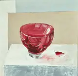 Red Glass by Richard O'Connell, oil, sold Nov 2024