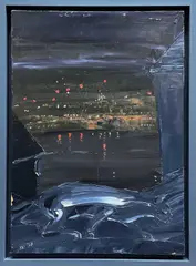 The Penarth Prowler by Richard O'Connell, oil on canvas, sold Nov 2024