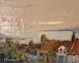 Newport, Pembrokeshire by Peter Kettle, mixed media, sold Nov 2024