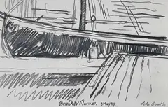 Titled and dated 3 May 79 by John Bratby, pencil, sold Nov 2024