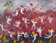 Hell by Fred Yates, oil on canvas, sold Nov 2024