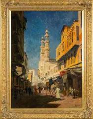 Fully by Károly Cserna, oil on board, offered Nov 2024