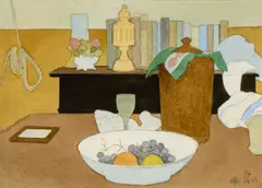 Still Life with Purple Grapes by John Napper, 1999, watercolour and pencil, sold Nov 2024