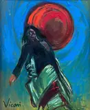 The Confucian by Andrew Vicari, oil on canvas, sold Nov 2024