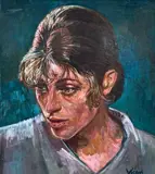 'Joanna Shimkus by Andrew Vicari, 1969, oil on panel, sold Nov 2024