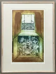 Inside & Outside by Mila Judge, 2000, etching, sold Oct 2026